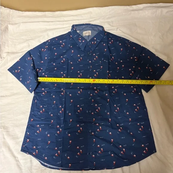 Jachs Navy and Red Patterned Casual Shirt - Picture 2 of 5